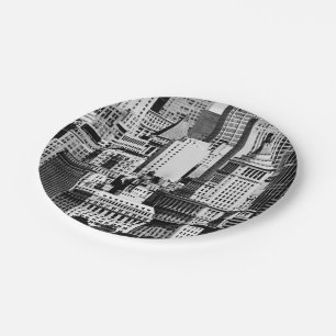 NYC Skyline IX Paper Plate