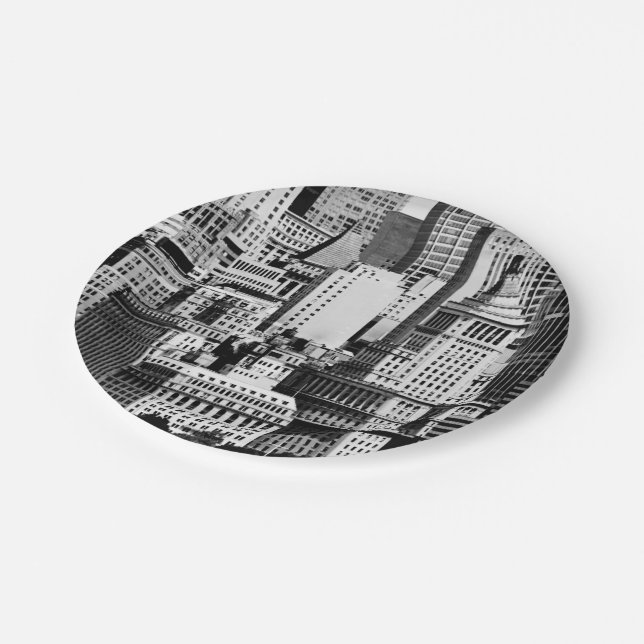NYC Skyline IX Paper Plate (Angled)