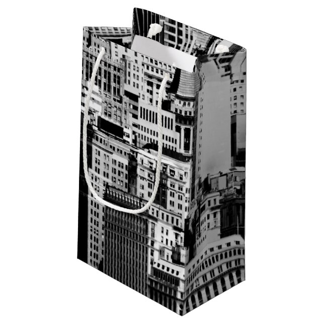 NYC Skyline IX Small Gift Bag (Back Angled)