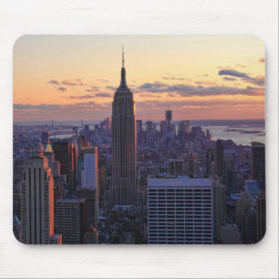 NYC Skyline just before sunset Mouse Mat