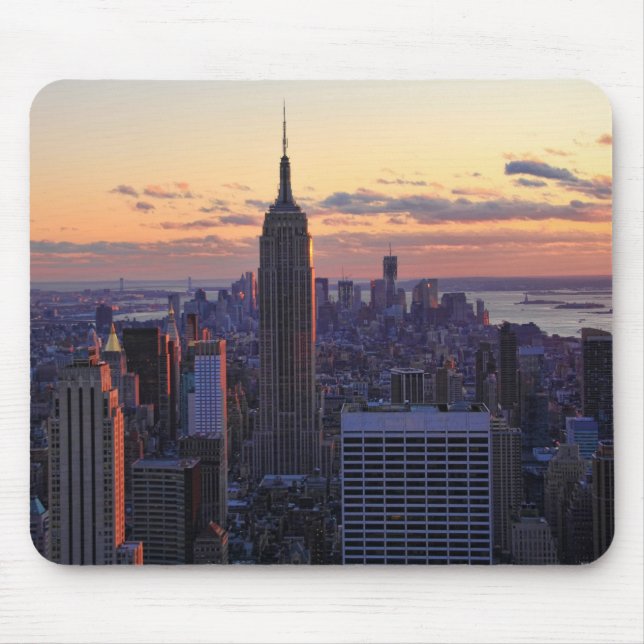 NYC Skyline just before sunset Mouse Mat (Front)
