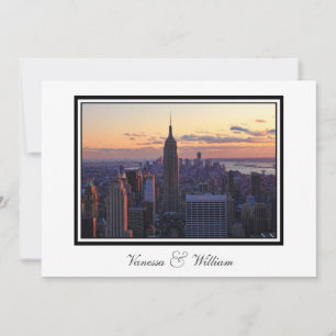 NYC Skyline just before sunset Wedding Invite