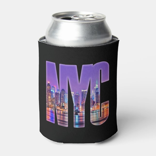 NYC Skyline (Light) Can Cooler (Can Front)
