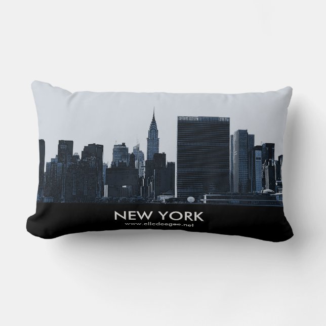 NYC Skyline Lumbar Pillow (Front)
