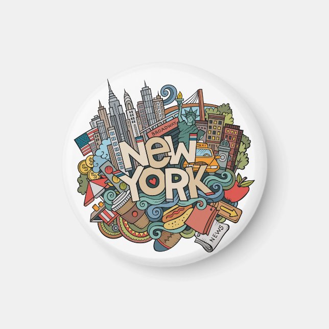 NYC Skyline Magnet (Front)