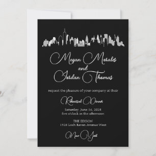 NYC Skyline Rehearsal Dinner Invitation