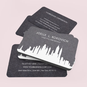 NYC Skyline Silhouette Business Card