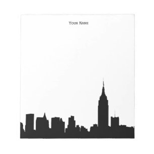 NYC Skyline Silhouette Notepad
