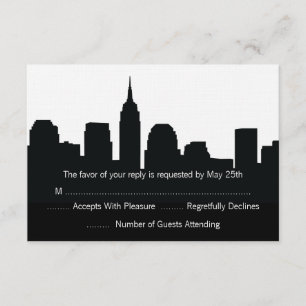 NYC Skyline Wedding RSVP Cards