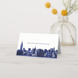 NYC Skyline Wide Angle Etched Look 01 Escort Cards
