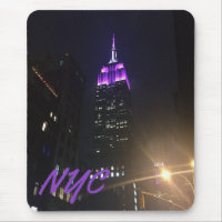 NYC Skyscraper Purple Empire State Building Night