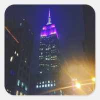 NYC Skyscraper Purple Empire State Building Night