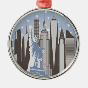 NYC Snowflakes Metal Tree Decoration