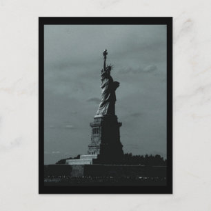 NYC Statue of Liberty B&W Postcard