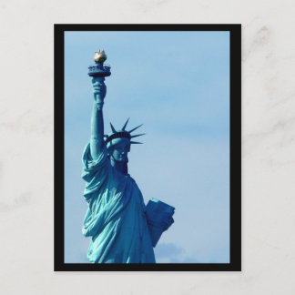 NYC Statue of Liberty Blue Postcard