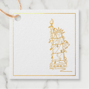 NYC Statue of Liberty Christmas Hanukkah Holiday Favour Tags