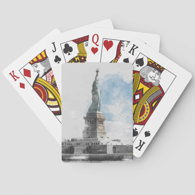 NYC Statue of Liberty Poker Cards – Manhattan Land (Back)