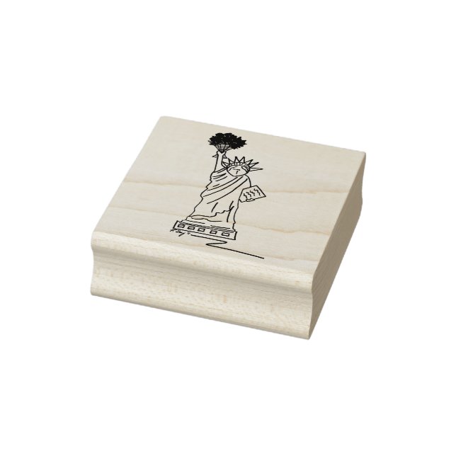 NYC Statue of Liberty Rose Bouquet Valentine Stamp (Stamp)
