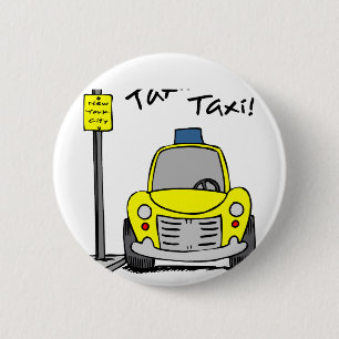 NYC Taxi 6 Cm Round Badge
