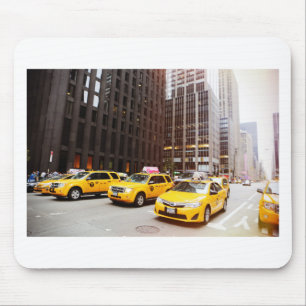 NYC taxi cabs in New York Mouse Mat