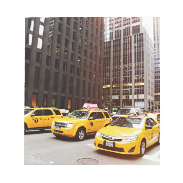 NYC taxi cabs in New York Notepad (Front)