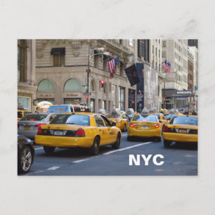 NYC taxi postcard