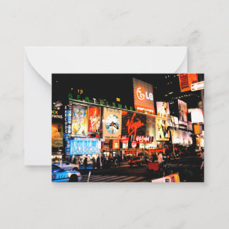 NYC Times Square Broadway New York Flat Note Card