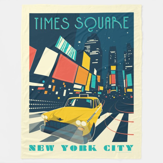NYC - Times Square Fleece Blanket (Front)