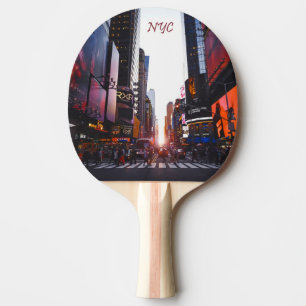 NYC Times Square New York City Ping Pong Paddle