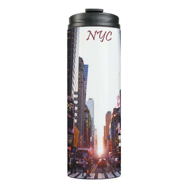 NYC Times Square New York City Thermal Tumbler (Front)