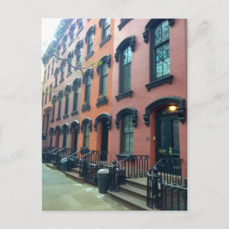 NYC Townhouses, E. 18th Street, Postcard