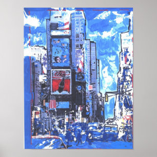 NYC Vintage travel poster times square poster