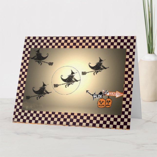 NYC Vintage Witch Halloween Card (Front)