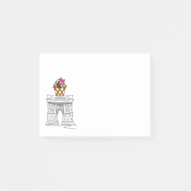 NYC Washington Square Arch Easter Basket Post Its Post-it Notes (Front)