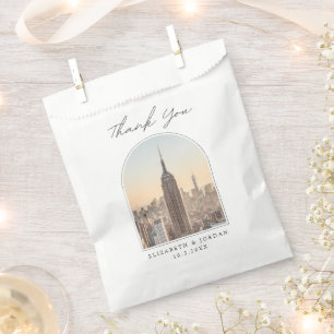 NYC Wedding Empire State Photo Thank You Favour Bags
