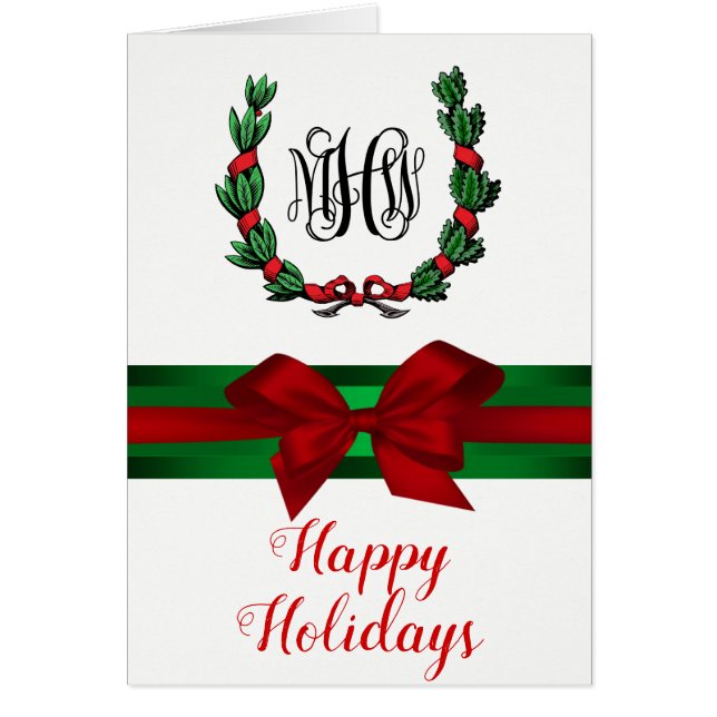 NYC Wide Skyline Etched BW Christmas Holiday (Front)