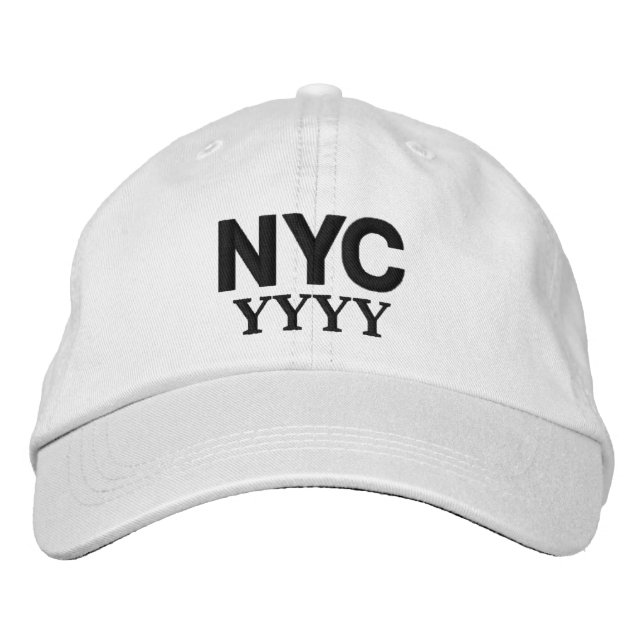 NYC Year Clean Stylish Embroidered Hat (Front)