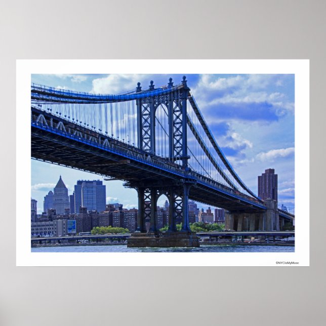 NYC's Manhattan Bridge A2 Poster (Front)