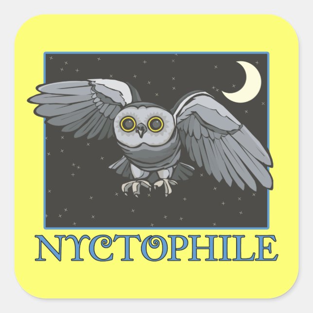 Nyctophile Square Sticker (Front)