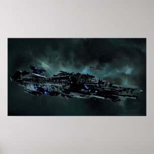 Nydenion Battleship Tucana at Sytaris Poster