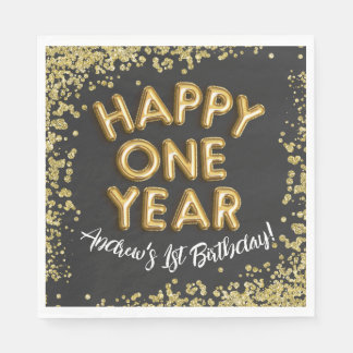NYE 1st New Years Birthday Happy One Year Invite Napkin