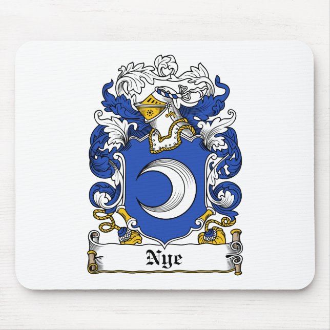Nye Family Crest Mouse Mat (Front)