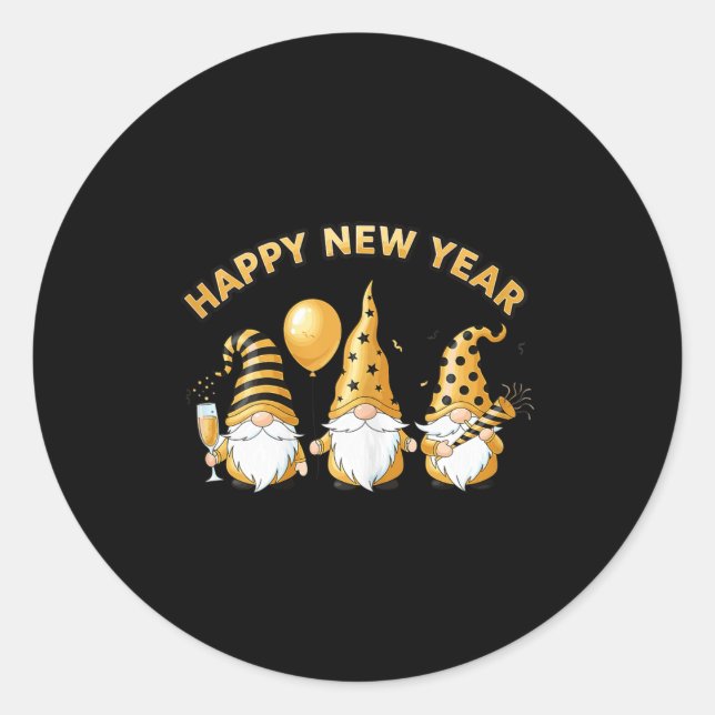 Nye Gnome Shirts For Women, Happy New Year 2026 Pa Classic Round Sticker (Front)