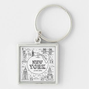 NYE New York Vacation Souvenirs NYC Gift Key Ring