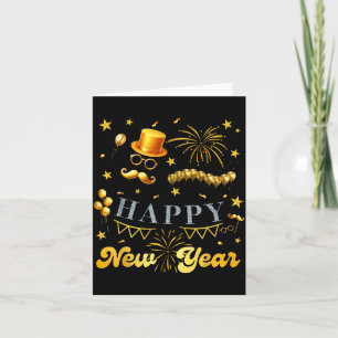 Nye Party Crew Balloon Fireworks Family Reunion Co Card