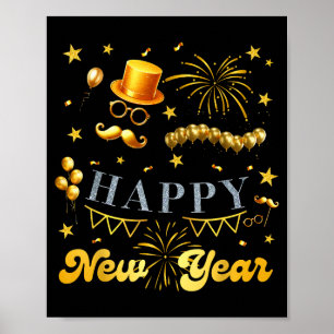 Nye Party Crew Balloon Fireworks Family Reunion Co Poster