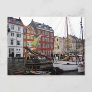 nyhavn boat postcard