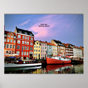 Nyhavn Canal, Copenhagen, Denmark Poster