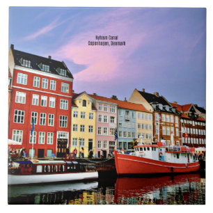 Nyhavn Canal, Copenhagen, Denmark, Tile