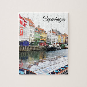 Nyhavn canal in Copenhagen, Danmark Jigsaw Puzzle